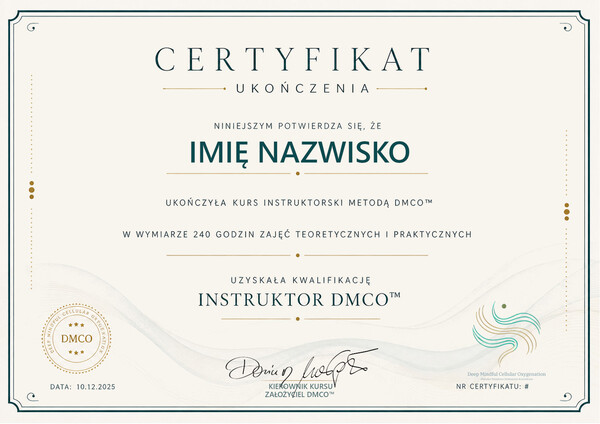 Certyfikat Instruktora DMCO™